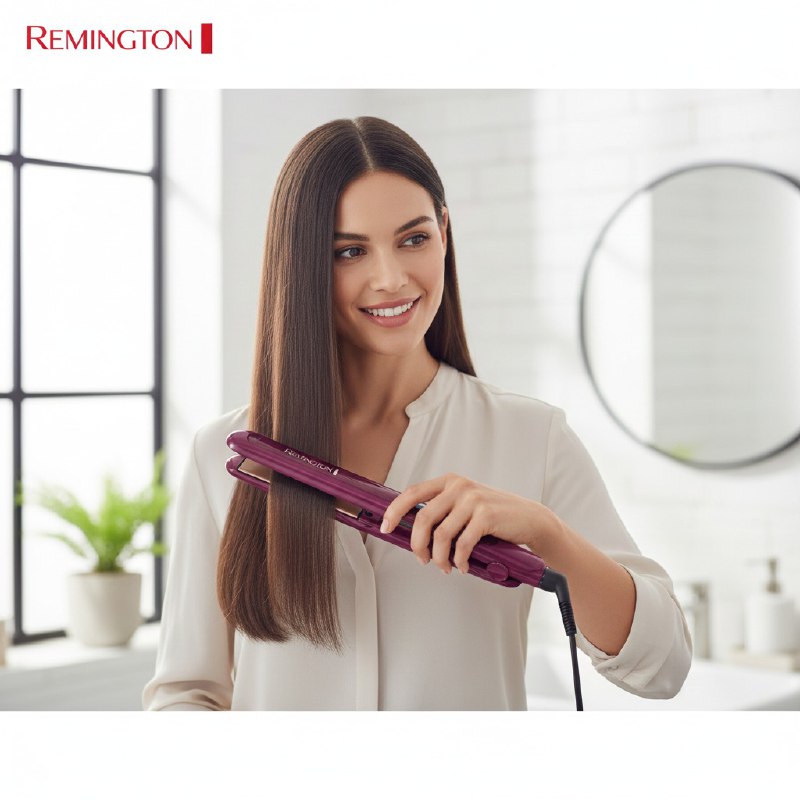 PLANCHA PARA EL CABELLO DE TRIPLE FUSION KERATINA, ARGAN Y MACADAMIA QUE DAN MAS BRILLO Y MENOS FRIZZ REMINGTON