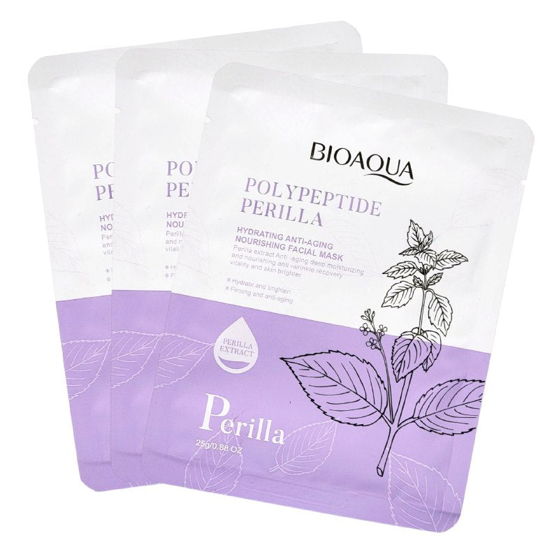 MASCARILLA FACIAL HIDRATANTE Y ANTIEDAD CON POLIPEPTIDOS Y EXTRACTO DE PERILLA BIOAQUA 25G
