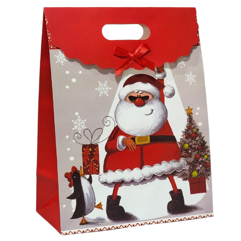 BOLSA DE REGALO NAVIDEÑA EXTRA GRANDE 37X28CM