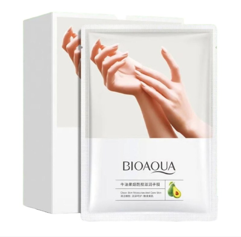 MASCARILLA DE MANOS CON NIACINAMIDA Y AGUACATE HIDRATANTE Y NUTRITIVO SUAVE Y BRILLANTE BIOAQUA 35GX3