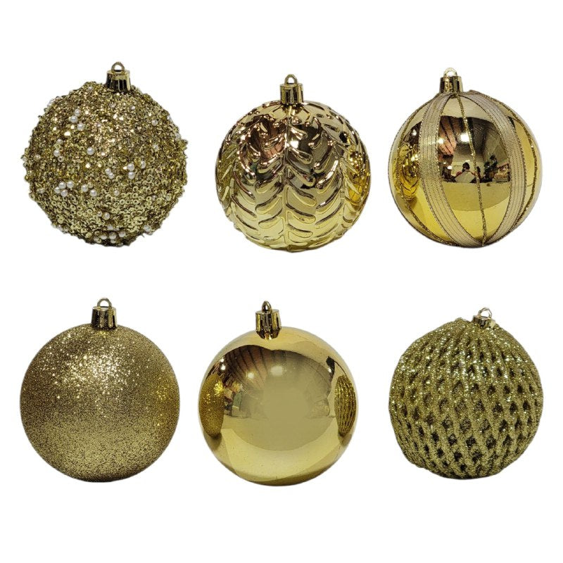 DECORACION ADORNO NAVIDEÑO PAQUETE DE 16 BOLAS DECORATIVAS, 8CM 49X49X65 IDEALES PARA DARLE UN TOQUE UNICO A TU ARBOL DE NAVIDAD