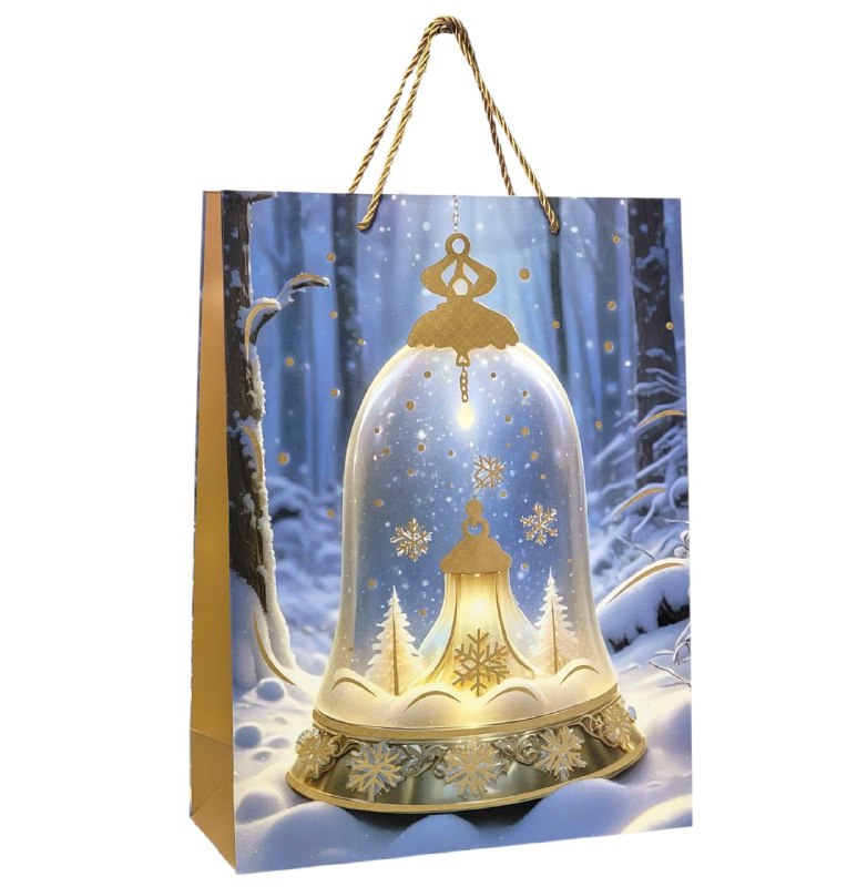 BOLSA DE REGALO NAVIDEÑA GRANDE 30X40X12CM