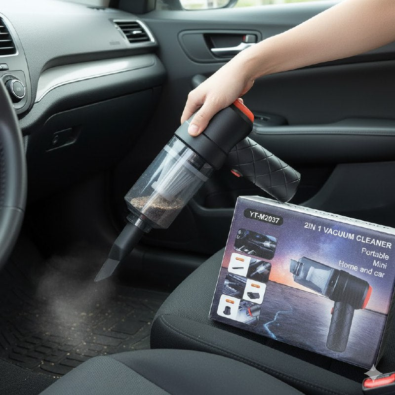 MAQUINA ASPIRADORA DE MANO 2 EN 1, QUE COMBINA SOPLADO Y SUCCION EN UN DISEÑO PORTATIL