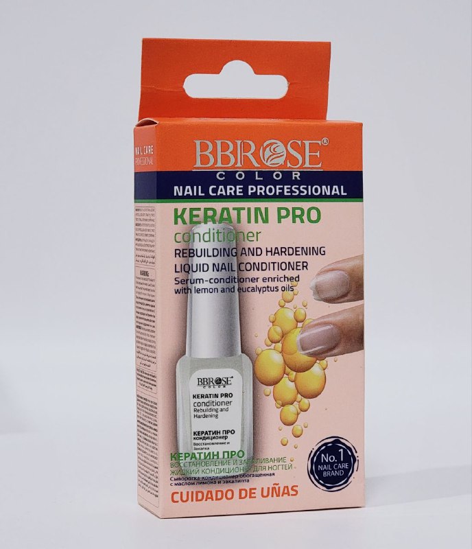 ESMALTE DE UÑAS ACONDICIONADOR HIDRATANTE LIQUIDO, CON ACEITE DE LIMON Y EUCALIPTO, FORTALECE LAS UÑAS PROPENSAS A DAÑARSE BBROSE 14ML