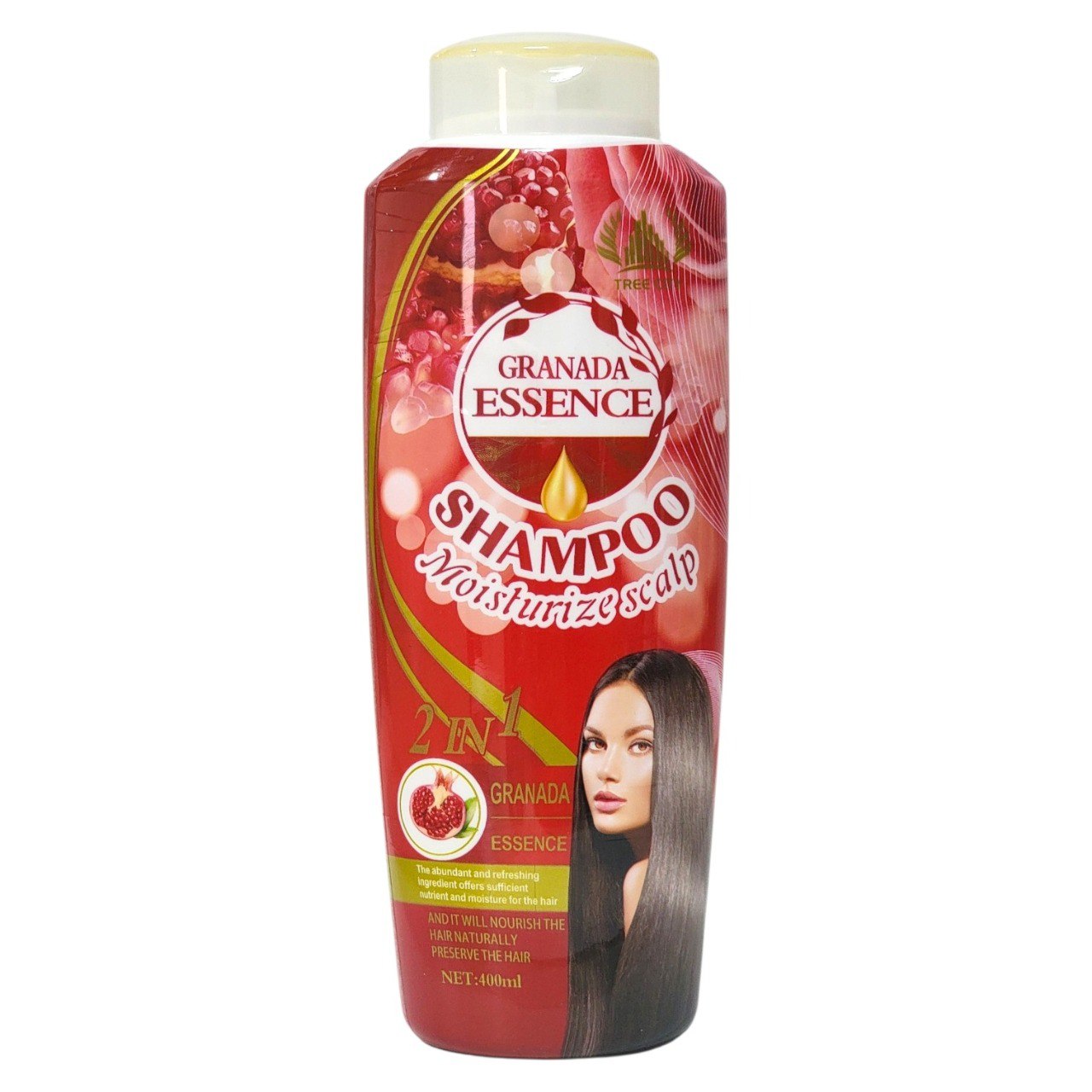 SHAMPOO 2 EN 1 CON ESENCIA DE GRANADA TREE CITY 400ML