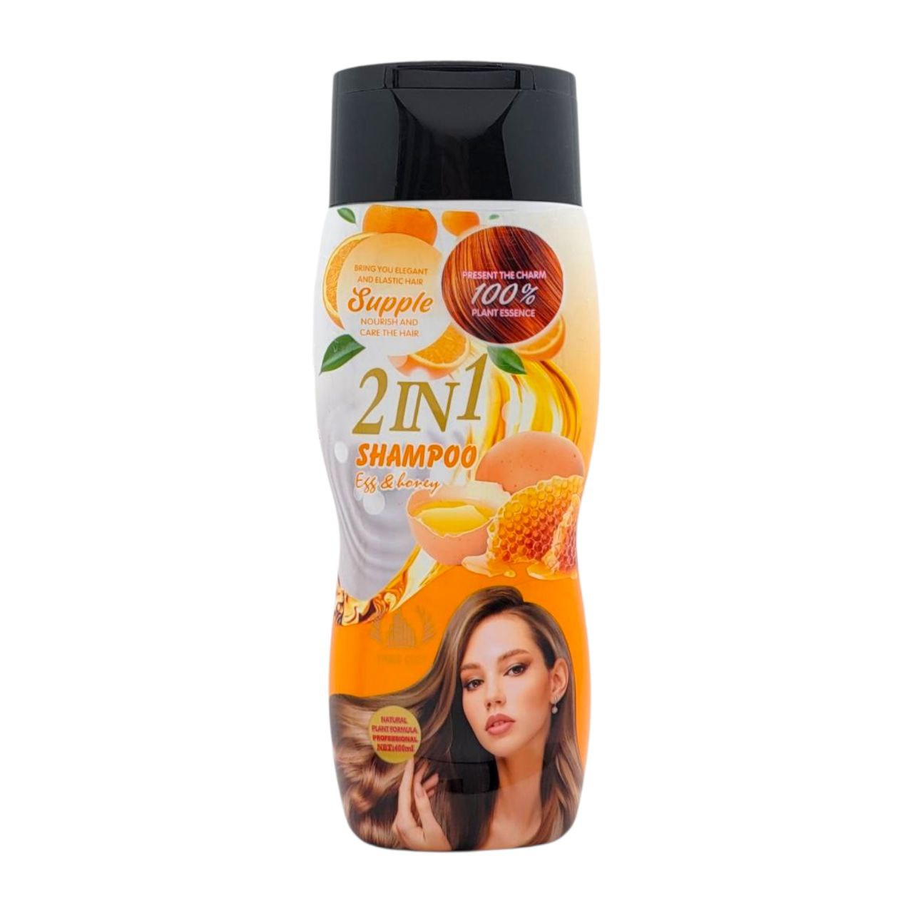 SHAMPOO 2 EN 1 CON EXTRACTO DE MIEL Y HUEVO LIMPIA Y SUAVIZA TREE CITY 400ML