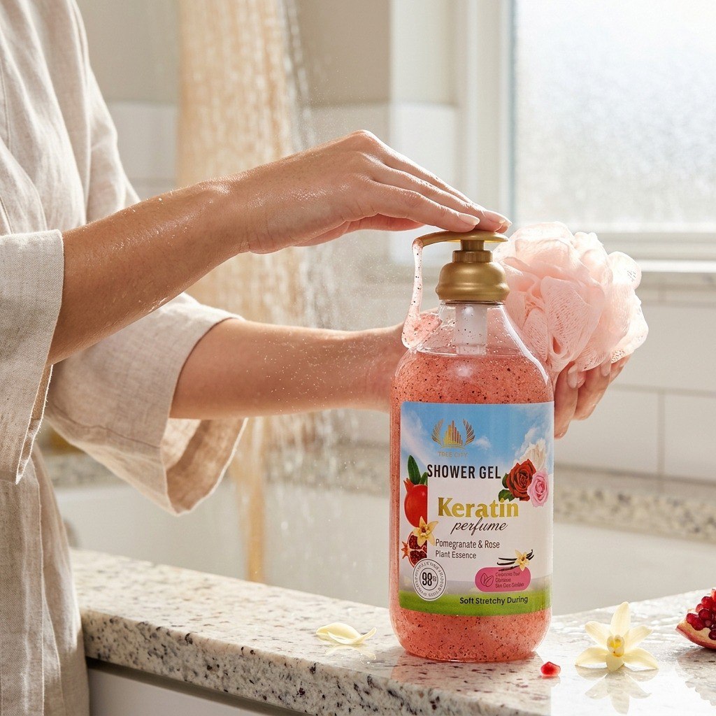 GEL DE DUCHA ESENCIA DE GRANADA Y ROSA TREE CITY 1000ML