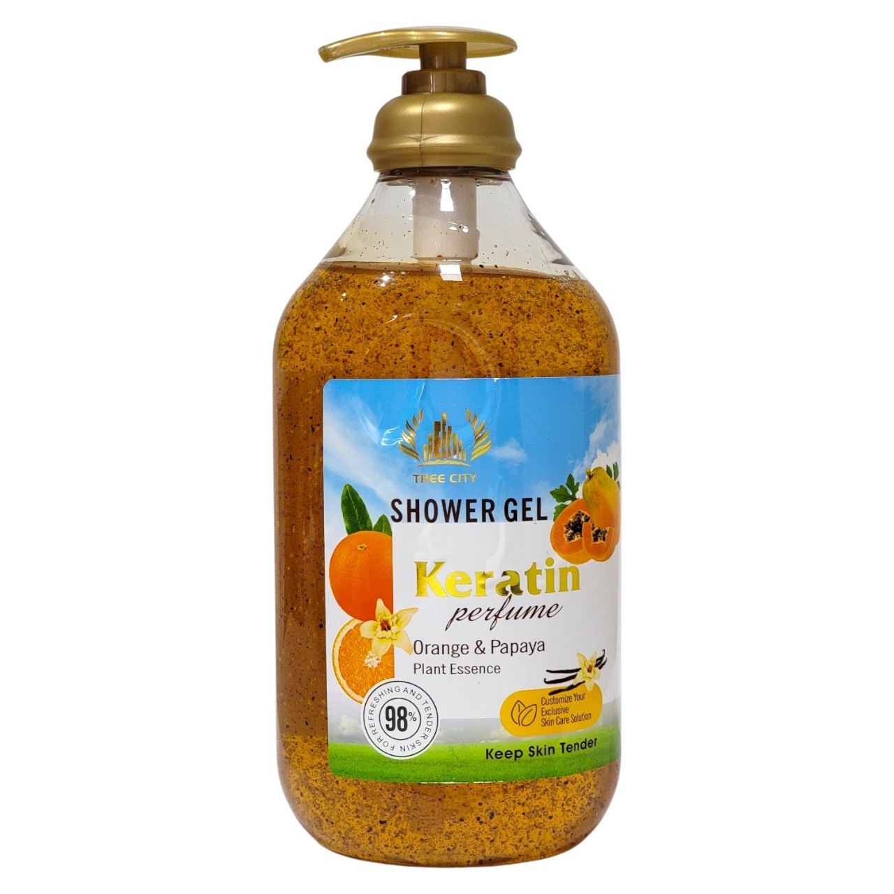 GEL DE DUCHA ESENCIA DE NARANJA Y PAPAYA TREE CITY 1000ML