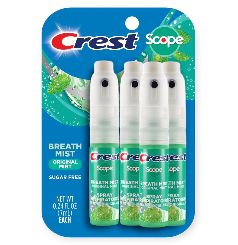 SPRAY VOCAL DE MENTA PARA EL ALIENTO PAQUETE DE 4 CREST