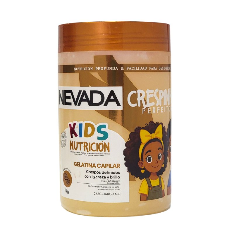 TRATAMIENTO PARA EL CABELLO 3 EN 1 PARA NIÑOS HIDRATANTE PARA PELO RIZADOS Y AFROS NEVADA KIDS 1KG