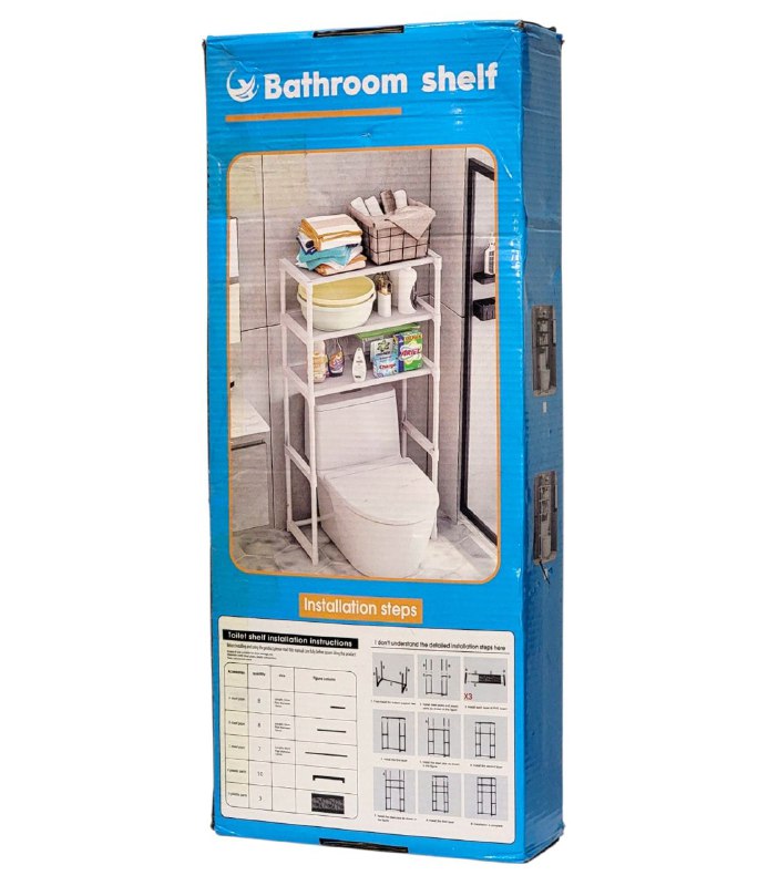 ESTANTE ORGANIZADOR DE BAÑO DE 3 NIVELES, ORGANIZADOR DE SERVICIO DE ACERO INOXIDABLE BATHROOM SHELF 134X30X50.5CM