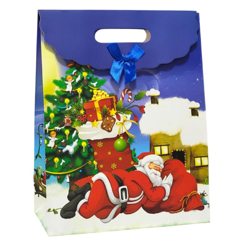 BOLSA DE REGALO NAVIDEÑA GRANDE 32X24CM