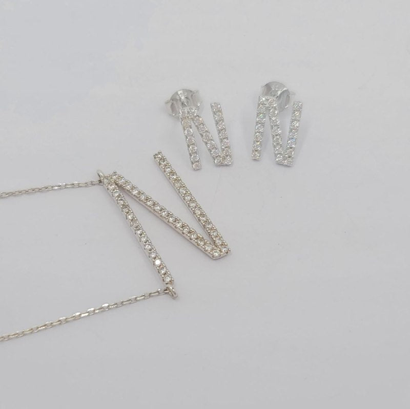 PSET2618 SET FORMA LETRA N PLATA 9.25