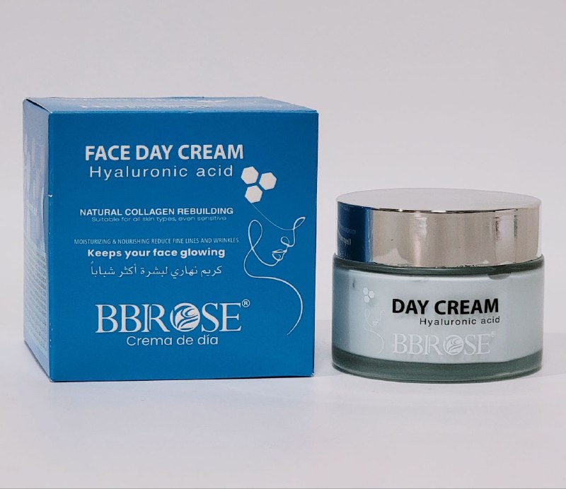 CREMA FACIAL DE DIA CON ACIDO HIALURONICO, EFECTO HIDRATANTE Y NUTRITIVO, APORTA VITALIDAD Y FRESCOR A LA PIEL REDUCE LAS LINEAS FINAS Y ARRUGAS BBROSE 50ML