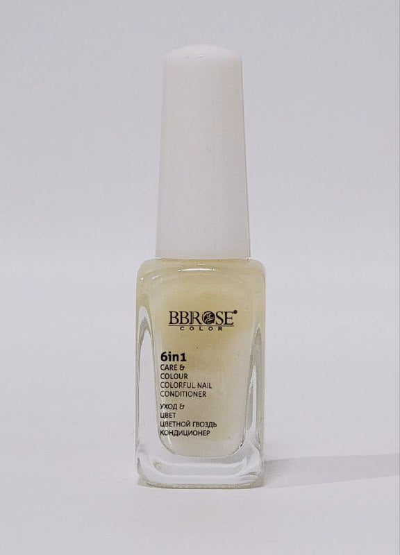 ESMALTE DE UÑAS 6 EN 1, ACONDICIONADOR DE UÑAS CUIDADO Y COLOR QUE REGENERA LAS UÑAS DAÑADAS DANDOLES BRILLO Y LISO BBROSE 14ML