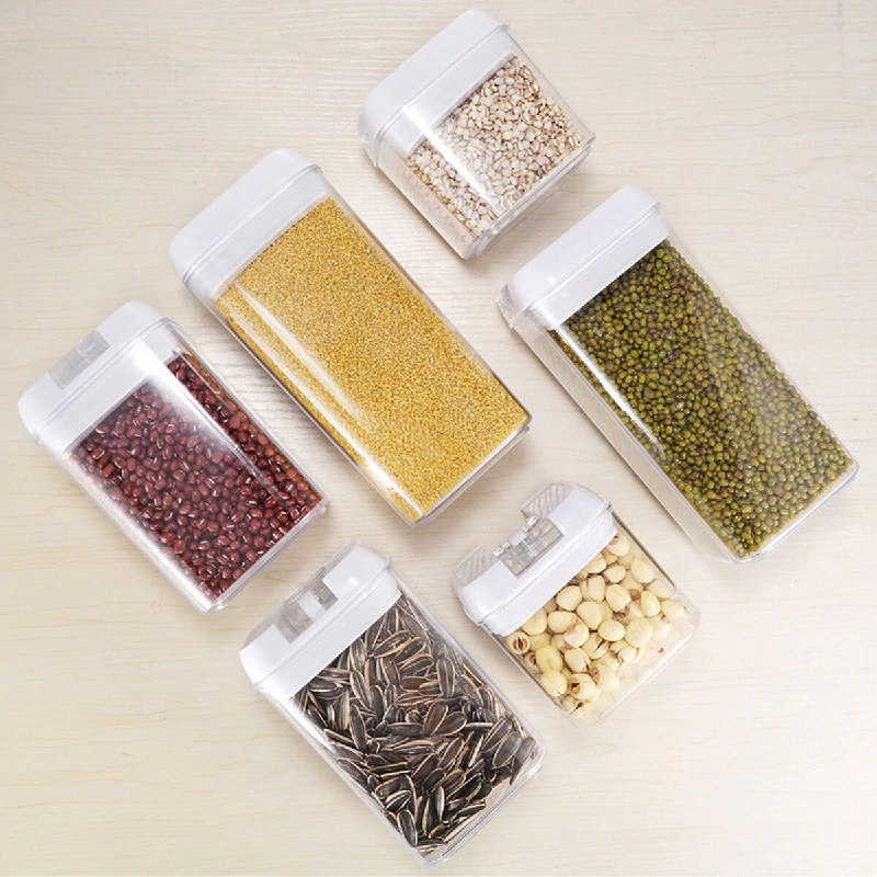 ORGANIZADOR RECIPIENTE ALMACENADOR EN SET DE RECIPIENTES HERMETICOS PARA ALIMENTOS 6UND