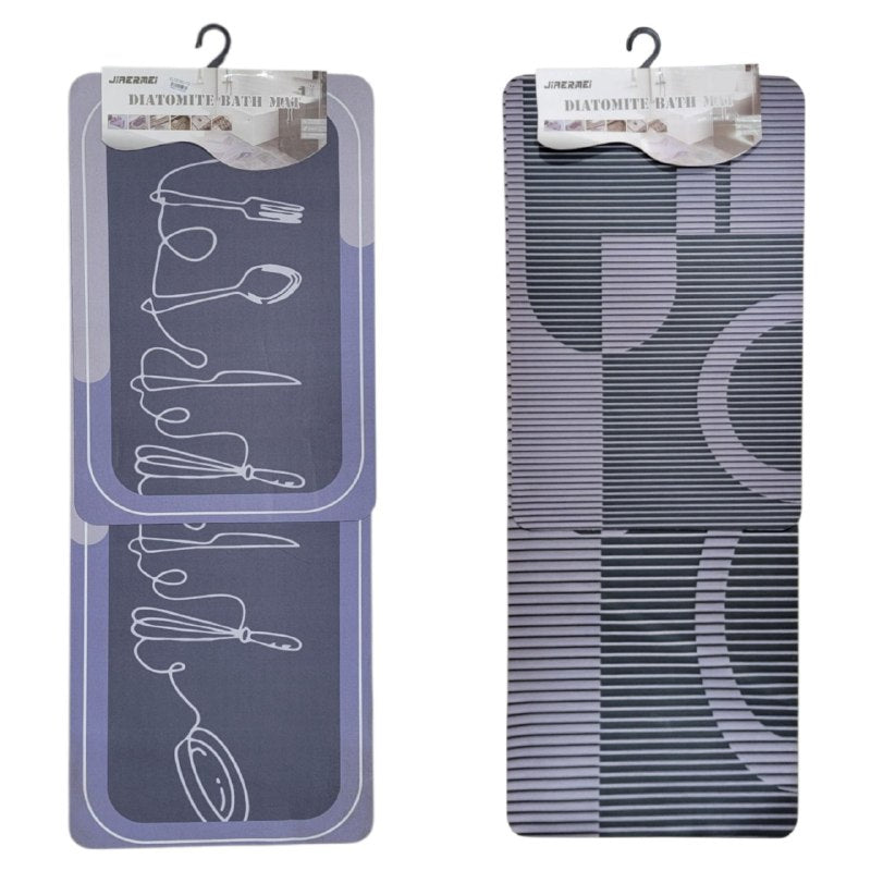 ALFOMBRA PARA SUELO ANTIDESLIZANTE DE 2 PIEZAS 98X38CM Y 58X38CM, IDEAL APRA ABSORBER EL AGUA Y SECAR RAPIDAMENTE JIAERMEI