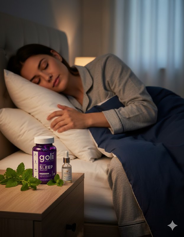 VITAMINAS EN GOMITAS PARA DORMIR DE GOLI, CON BALSAMO DE LIMON Y VITAMINA D, 10MG DE MELATONINA POR PORCION GOLI NUTRITION 60UND