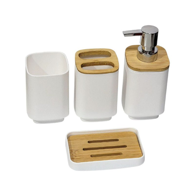 DISPENSADOR DE JABON LIQUIDO EN SET DE BAÑO DE 4 PIEZAS COLOR BLANCO SANITARY WARE WINDOW