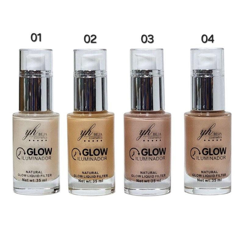 ILUMINADOR SERUM BRONCEADOR 35ML DUPE DE CHARLOTTE TILBURY, DE 24 HORAS DE DURACION DE LIQUIDO NATURAL Y FORMULA SUAVE Y BRILLO NATURAL YH BEJA COSMETICS