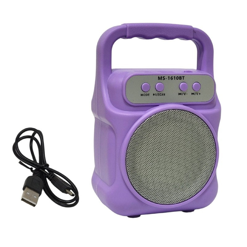 PARLANTE ALTAVOZ INALAMBRICO USB, TF Y RADIO BLUETOOTH, BATERIA DE LARGA DURACION POTENCIA 6W 12X19CM MS-1610BT