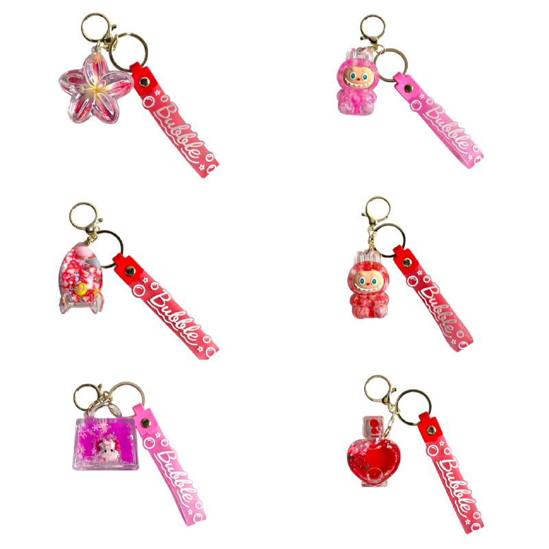 LLAVEROS DE ARENA MOVEDIZA LIQUIDA, 6 ESTILOS DISPONIBLES