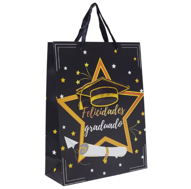 BOLSA DE REGALO DE GRADUACION GRANDE 30X40X12CM