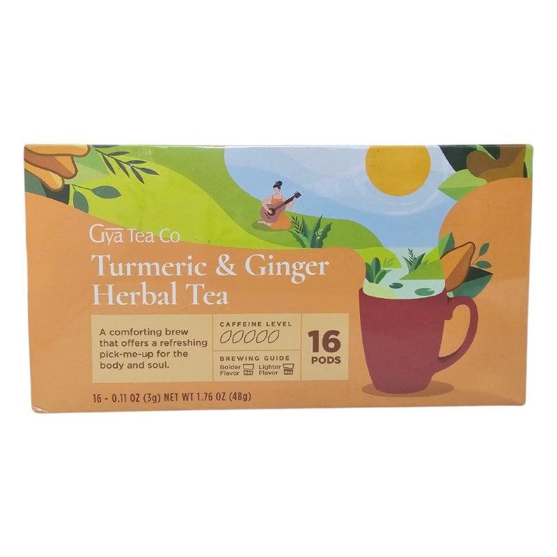 TE DE HIERBAS DE CURCUMA Y JENGIBRE EN CAPSULAS PARA CAFETERAS PARA LA DIGESTION GYA 16UND
