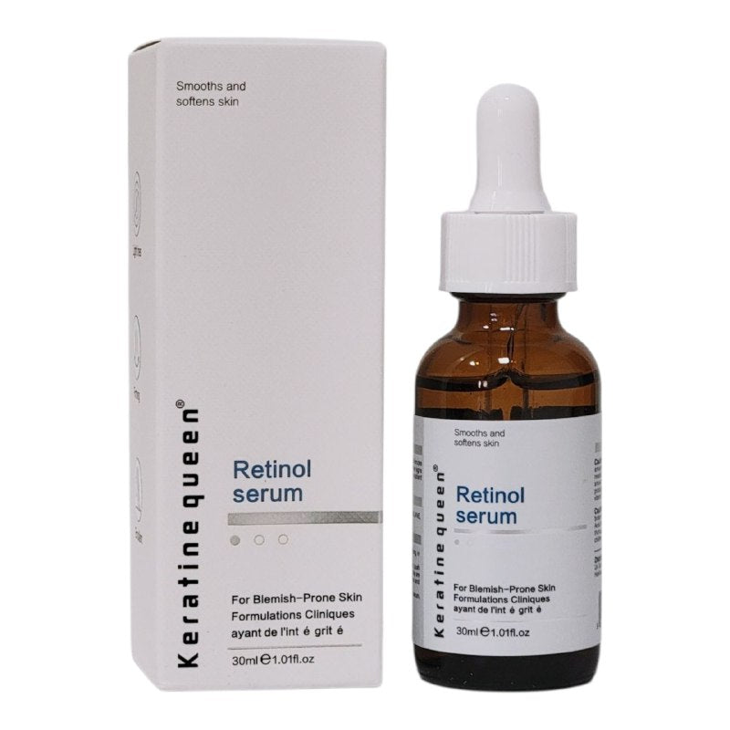SUERO FACIAL DE RETINOL LIMPIADOR DE IMPERFECCIONES 30ML, DISEÑADO PARA PIELES PROPENSAS A IMPERFECCIONES, MEJORA LAS MANCHAS OSCURAS, ARRUGAS Y ACNA, HIDRATANDO PROFUNDAMENTE LA PIEL DEJANDOLA SUAVE Y TERSA KERATINE QUEEN
