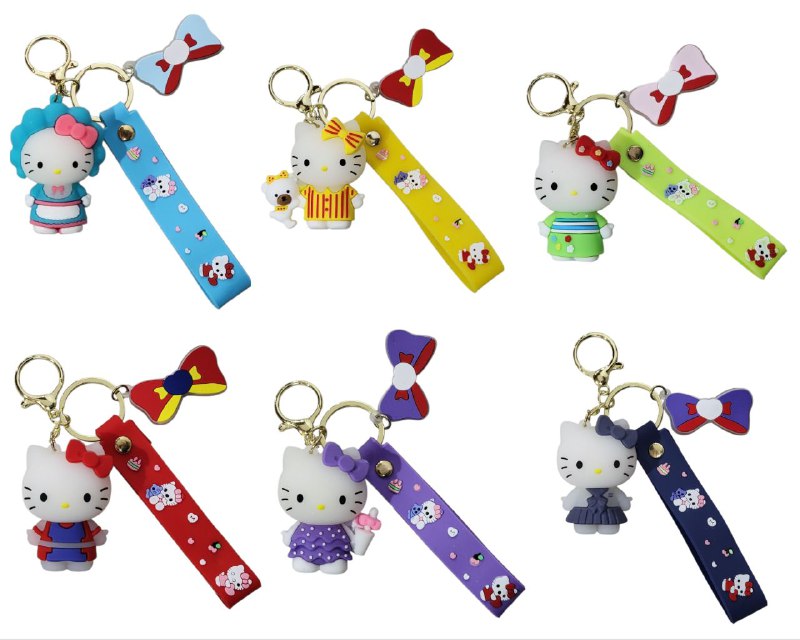 LLAVEROS DE HELLO KITTY 6 ESTILOS DISPONIBLES