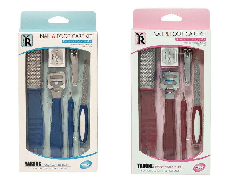 SET DE PEDICURA DE 6 PIEZAS PARA CUIDADO DE UÑAS Y PIES, ESTE KIT COMPLETO REUNE LAS HERRAMIENTAS ESENCIALES PARA MANTENER UÑAS Y PIES IMPECABLES 2 COLORES