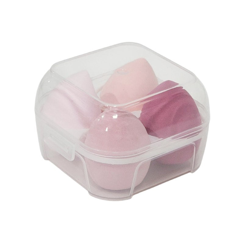 ESPONJAS DE MAQUILLAJE EN SET DE 4 PIEZAS, PARA APLICAR BASE, CORRECTOR Y POLVOS