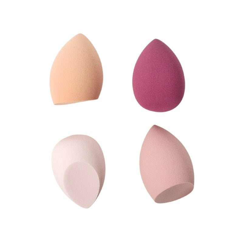 ESPONJAS DE MAQUILLAJE EN SET DE 4 PIEZAS, PARA APLICAR BASE, CORRECTOR Y POLVOS