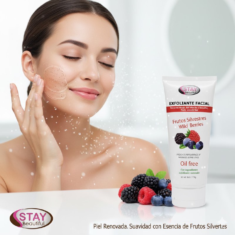 LIMPIADOR FACIAL EXFOLIANTE DE FRUTOS SILVESTRES REFRESCANTE STAY BEAUTIFUL 170G