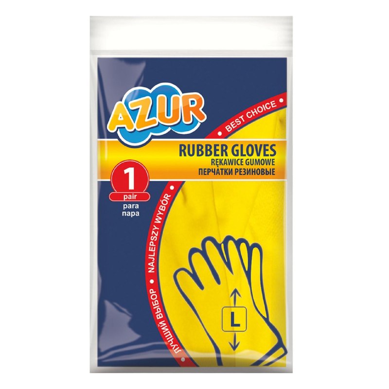 GUANTES DE GOMA MULTIUSO COLOR ROSA TALLA L AZUR