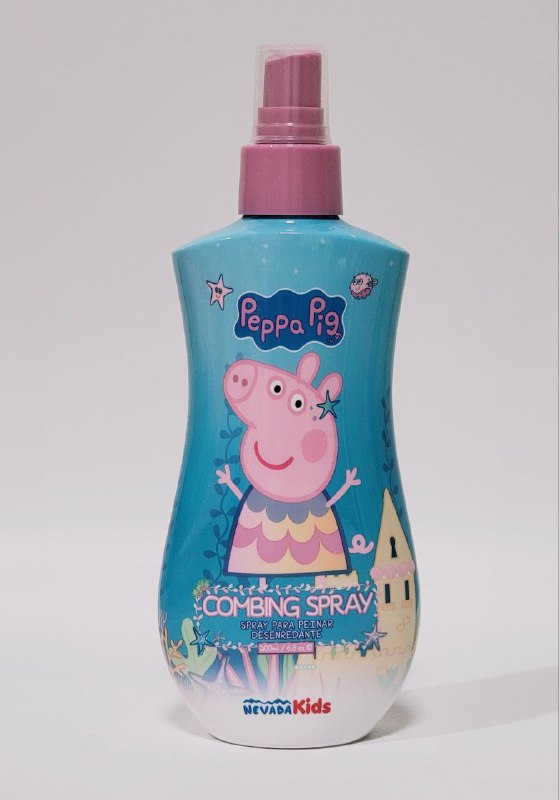 SPRAY PARA EL CABELLO, SPRAY PARA PEINAR CON FRAGANCIA, DESENREDANTE DEJA EL CABELLO MANEJABLE Y SUAVE NEVADA KIDS PEPPA PIG 200ML