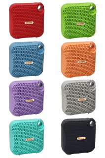 PARLANTE ALTAVOZ INALAMBRICO CON LUCES LED 11X11CM MOBILE SPEAKER MS-2227BT 8 COLORES