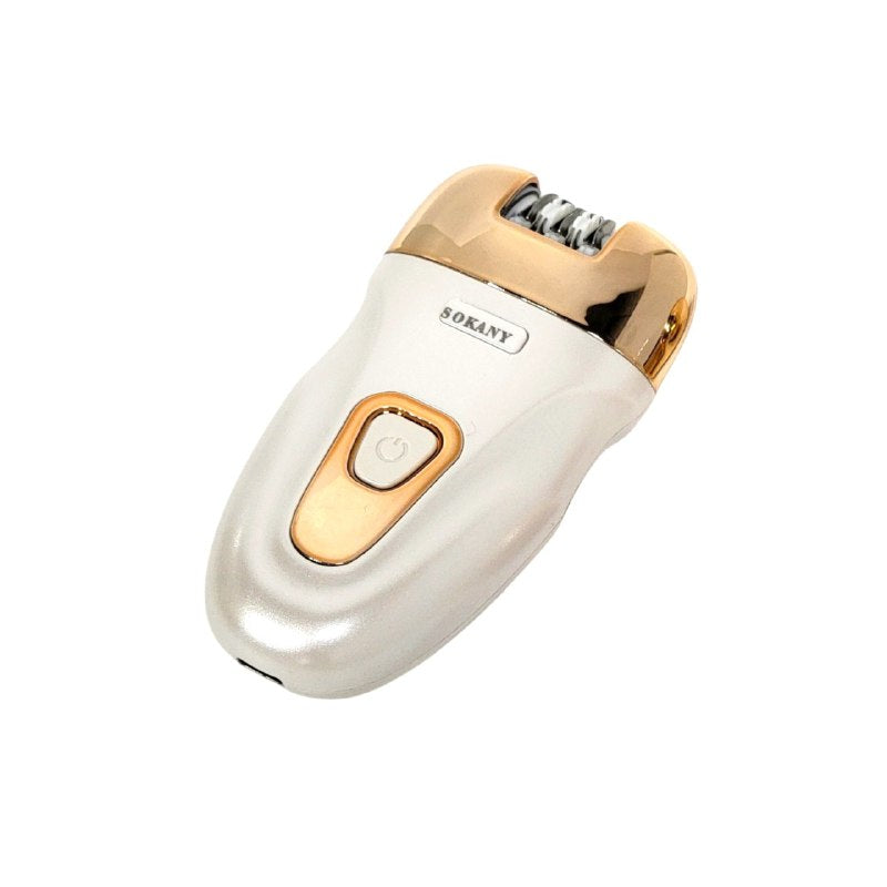 MAQUINA DEPILADORA 3 EN 1 PERSONAL, QUE COMBINA DEPILACION, RASURADO Y CUIDADO DE LOS PIES, CABLE DE CARGA USB SK-17005 SOKANY