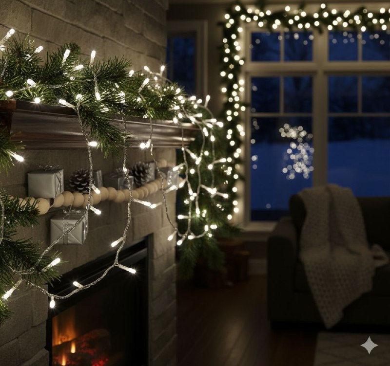 LUCES DECORATIVAS NAVIDEÑAS 200 LUCES LED DE LUZ BLANCA 15X7.5X9CM