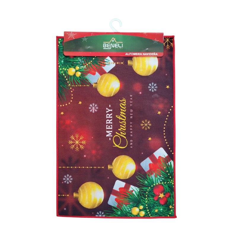 ALFOMBRAS DECORATIVAS NAVIDEÑAS PARA PISO ELEGANTES Y FESTIVAS 40X60CM, CREAN UNA ATMOSFERA MAGICA EN TU ENTRADA, COCINA O PASILLO BENELI HOME 8 ESTILOS