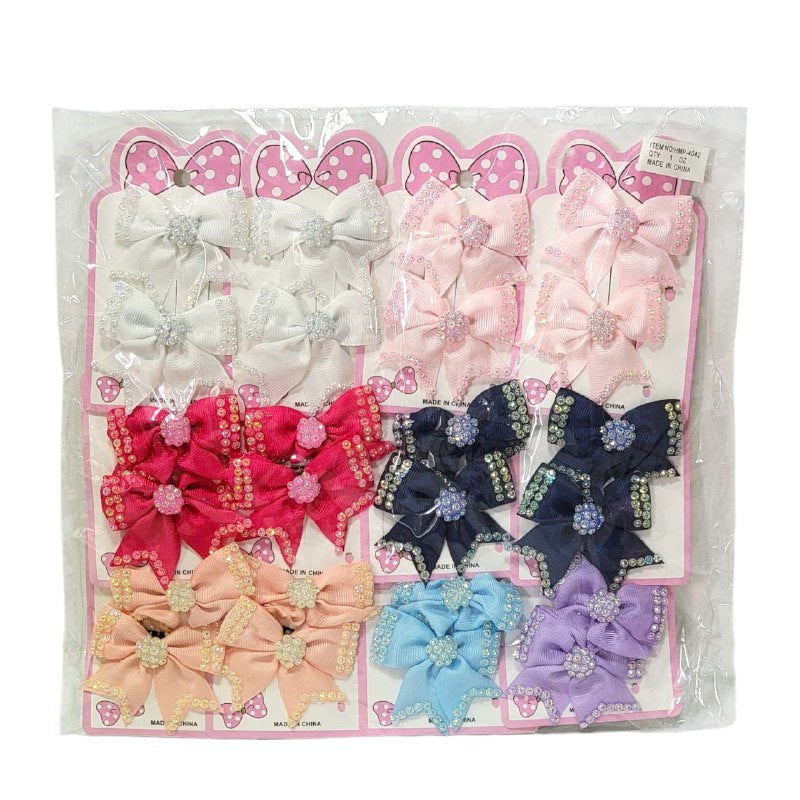 GANCHO PARA EL CABELLO DE PINZA, DISEÑO CHONGO 7CM, PAQUETE 12UND