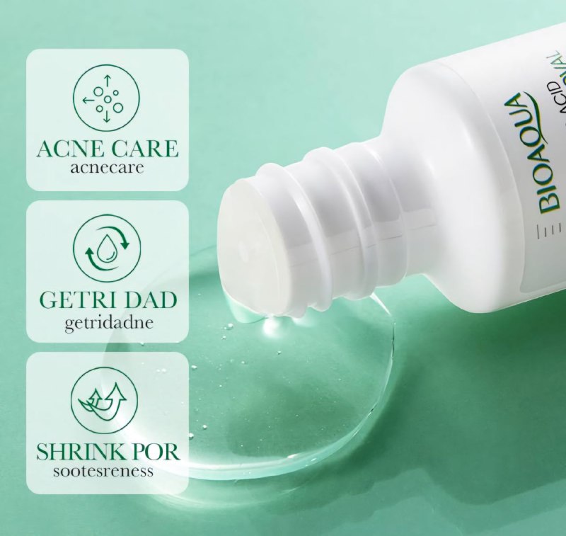 SUERO ESENCIA FACIAL PARA ELIMINAR EL ACNE CON ACIDO SALICILICO BIOAQUA 35ML