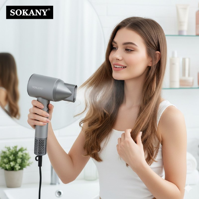 SECADOR DE CABELLO PROFESIONAL DE 2400W DE POTENCIA, ALTA VELOCIDAD Y SILENCIOSA SOKANY SK-14020