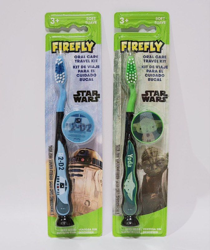 CEPILLO DE DIENTES KIT DE VIAJE PARRA EL CUIDADO BUCAL TAPA PARA NIÑO STAR WARS FIREFLY