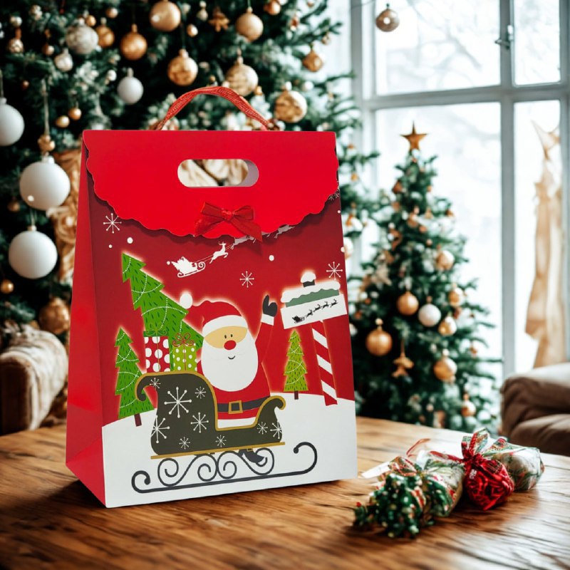 BOLSA DE REGALO NAVIDEÑA MEDIANO 29X19CM