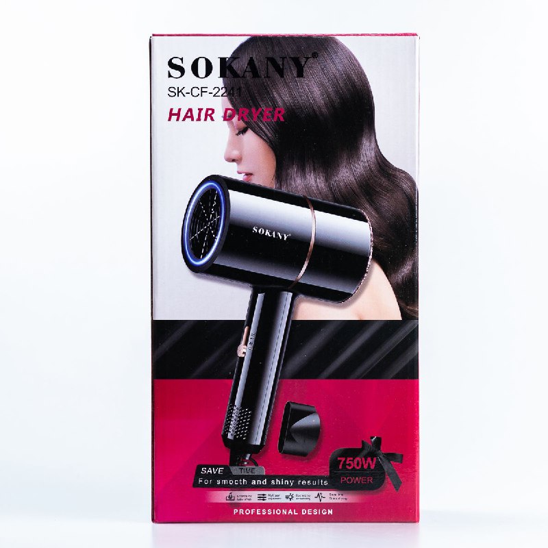 SECADORA DE CABELLO PROFESIONAL, SK-CF-2241, 750W, SOKANY