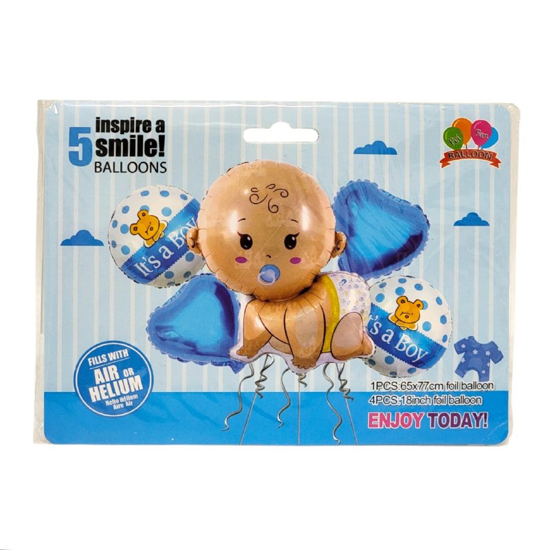 DECORACION ADORNO PAQUETE DE GLOBOS DE BABY SHOWER DE 5 PIEZAS FEIFAN BALLOON