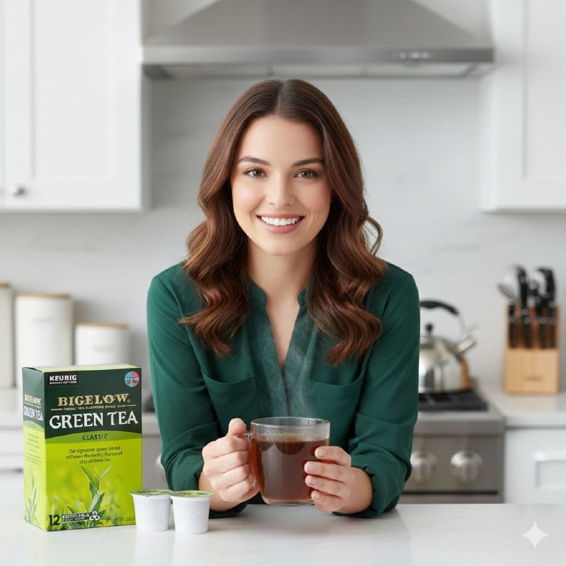 TE VERDE CON CAFEIA CON EFECTO ANTIOXIDANTE Y PARA LA CONCENTRACION EN CAPSULAS BIGELOW 12UND