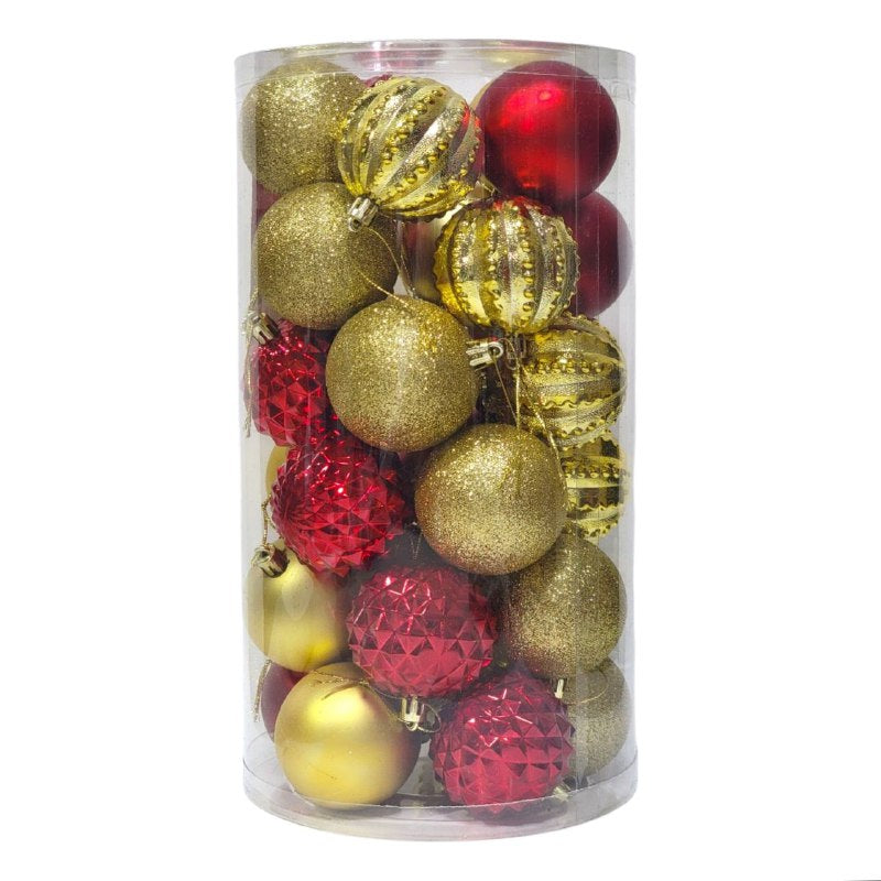 DECORACION ADORNO NAVIDEÑO PAQUETE DE 30 BOLAS DECORATIVAS,6CM 42X70X64 IDEALES PARA DARLE UN TOQUE UNICO A TU ARBOL DE NAVIDAD