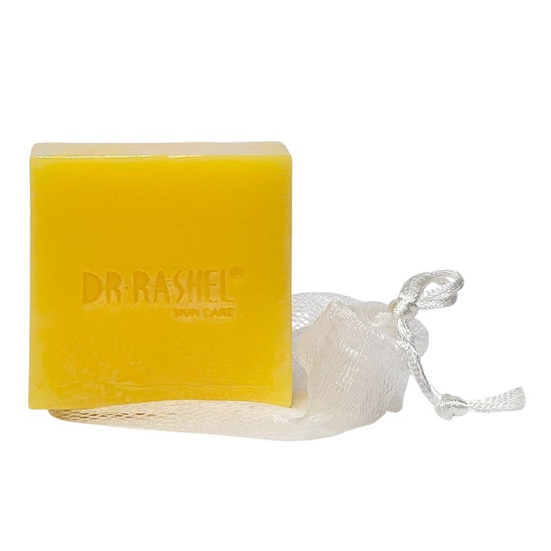 JABON FACIAL EN BARRA ACLARANTE CON CURCUMA Y ACIDO KOJICO DR RASHEL 100G
